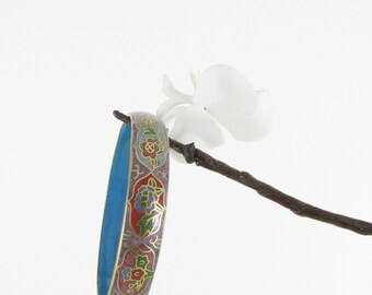 Vintage Cloisonne Enamel Bracelet - 1960s Enamel Jewelry