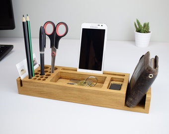 Desk Organizer, Personalised Gift, desk organization, pen holder, phone holder, office accessories, catch all, office organizers, desk tray