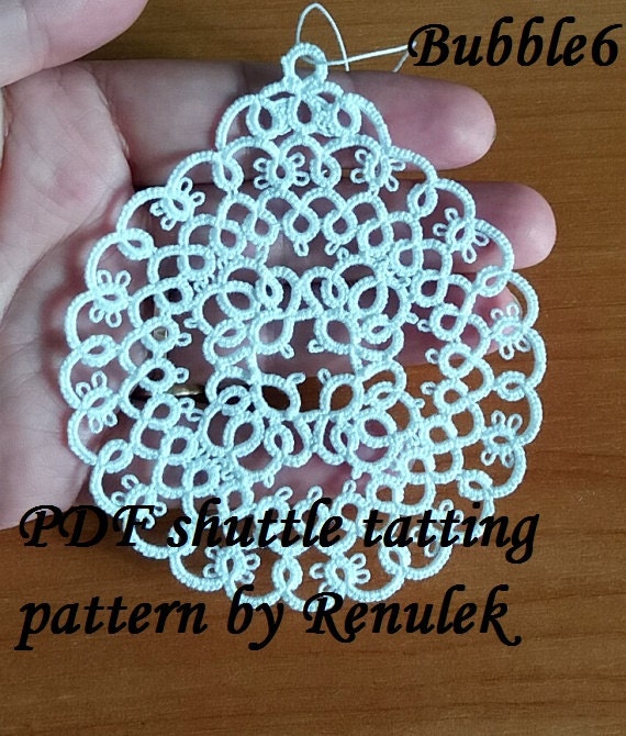 Xmas Bubble6. PDF Original Shuttle Tatting Pattern. Instant