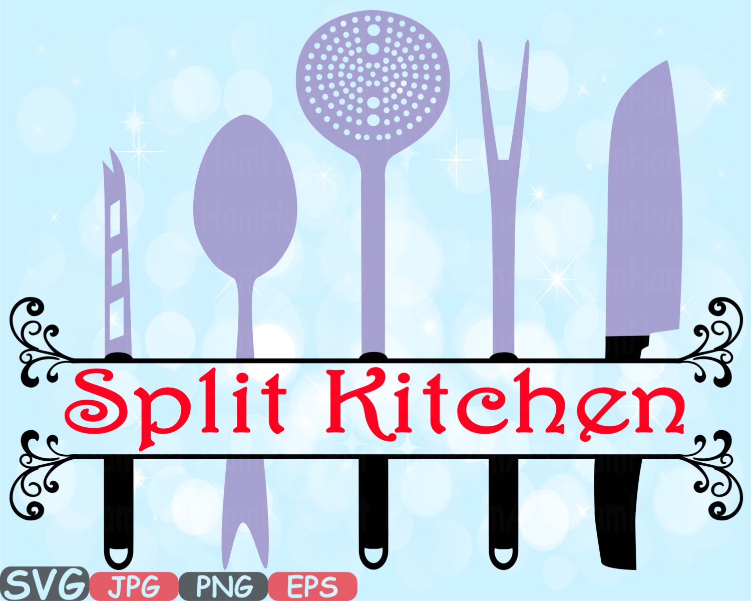 Download Split Kitchen SVG file Cutting files Cricut & Cameo Kitchen