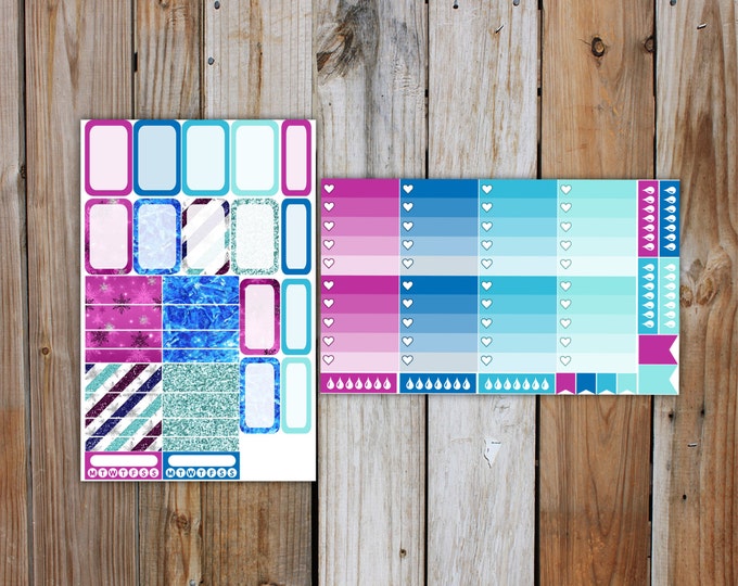 Frozen Planner Stickers Kit (7 pages) | Christmas Planner Sticker Kit | for use with ERIN CONDREN LifePlanner