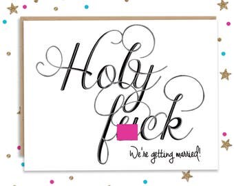 Mature Wedding Card, We're Getting Married, Bride to Groom Card, Groom to Bride Card, Funny Wedding Card, Fiance Card, I can't wait to marry