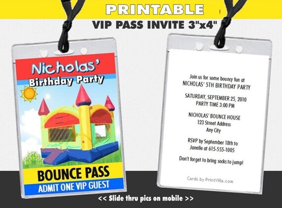 Vip Pass Birthday Invitations Free 9