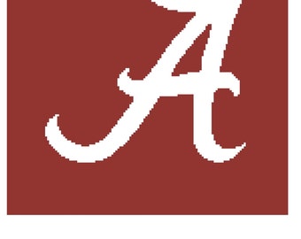 Alabama Crimson Tide Lapghan Digital Crochet Pattern