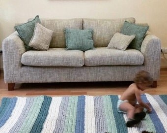 Crochet cotton Rug, Washable Rug, Rag Rug, washable Rug, Rectangular Crochet Rug, Carpet, Bed, Pet. Lots of colors.