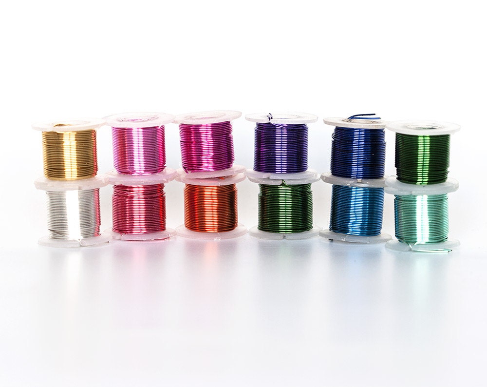 2319_Assorted wire spools 24 gauge Jewelry wire 0.51mm