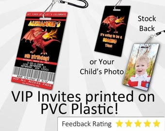 Dragon Invitation PLASTIC Dragon Birthday, Dragon Birthday Invitation, Birthday Invite, Dragon 1st Birthday SKU-INV087