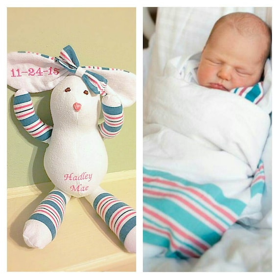 Baby receiving blanket animal hospital blanket keepsake