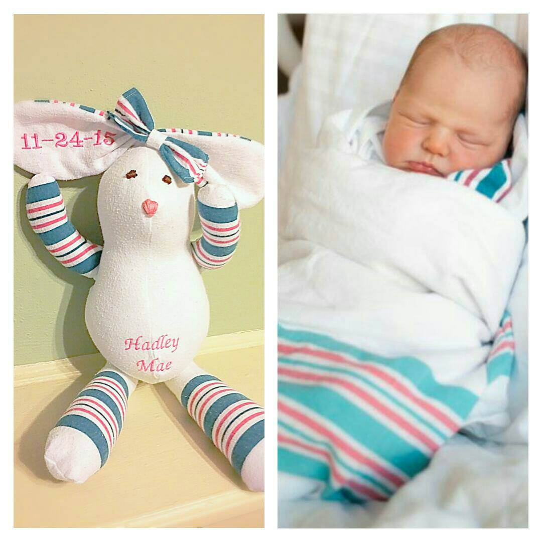 Baby receiving blanket animal hospital blanket keepsake