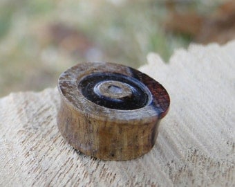 Plug 15mm in yew tree. Artisanal creation of the artist look traveler.