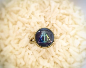 Harry Potter Ring, Harry Potter Adjustable Ring, Deathly Hallows Ring, Harry Potter and the Deathly Hallows, Potter Head Ring