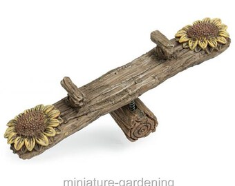 Flower Teeter Totter for Miniature Garden, Fairy Garden
