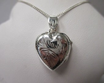 Sterling Silver Heart Locket Necklace