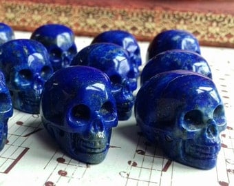 Stunning Top Quality Blue Lapis Lazuli Gemstone Hand Carved Crystal Skull - Crystal Healing, Consciousness, Crystal Energy Transmitter