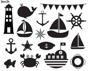Nautical SVG,Nautical Silhouette svg files,Sailboat SVG,Nautical Sea SVG,nautical vector,Nautical svg cut file,Lighthouse svg,anchor svg