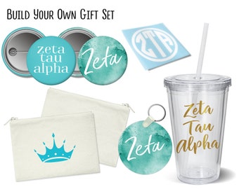 ZTA Zeta Tau Alpha Build Your Own Gift Set Sorority Bid Day Graduation Big Little