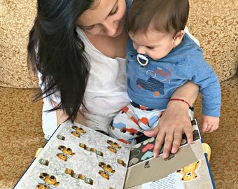 Baby Journal Book Unique Memory Book Photo Album Nursery Decor Baby Boy Scrapbook Album Baby Shower Personalized Gift Baptism Gift Godson