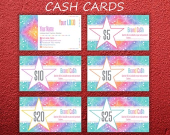 LLR Cash Cards * Home Office Approved Fonts & Colors * Roe Cash * Gift Certificate * Rainbow Design * LLR Cash Card * LuLaCash