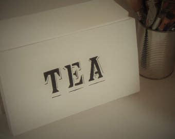 Tea Box Wood-Tea Chest-Tea Organizer-Tea Storage-Tea Bag Box-Wooden-Tea Lover Gift-