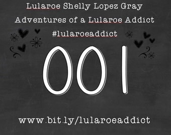 Lularoe Online Live Stream Tag Numbers for Hangers 1 - 250