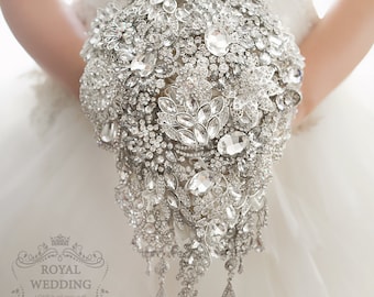 Bridal Bouquet Brooch Bouquet Wedding Bouquet Crystal Bridesmaids Bouquet Wedding Band Cascading Bouquet Keepsake Bouquet Jewelry Bouquet