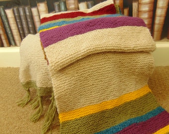 Hand-Knitted Tom Baker's Doctor Who Scarf.