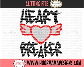Heart Breaker SVG DXF EPS and png Files for Cutting Machines Cameo or Cricut - Valentines Day for Boys