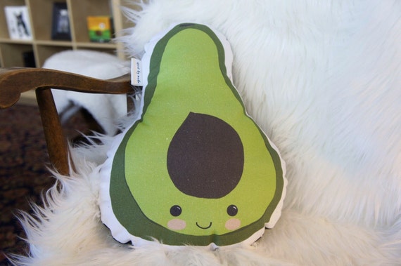 cute avocado pillow