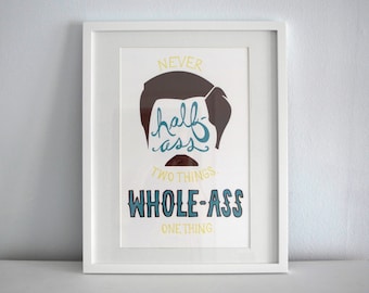 Ron Swanson Poster / Parks and Recreation / 11 x 17 inches
