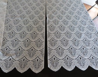 Rideau en dentelle - OHP - 180x100cm - Beige - Élégance - Lavable - Maison
