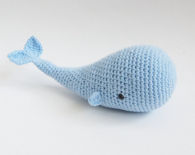 Crochet Toy Whale Amigurumi Gifts for Kids Nursery Decor Custom Color Handmade Toy