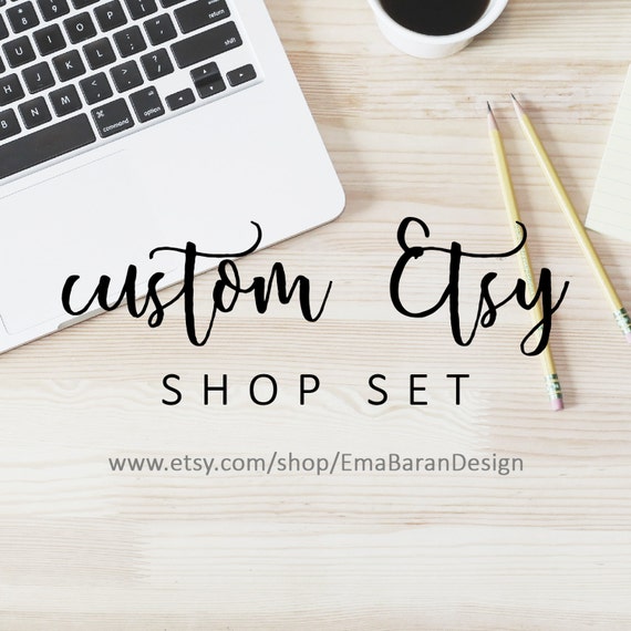 Custom Etsy Shop Set Custom Shop Icon Custom Shop Banner