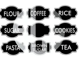 Words sugar flour | Etsy