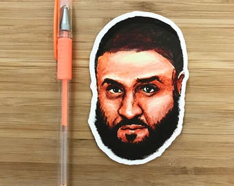 DJ Khaled Head Vinyl Sticker, DJ Khaled Gift, Hip Hop Music, Rap Music, DJ Khaled Quotes, Major Key, We the Best, Pop Culture Sticker Decals