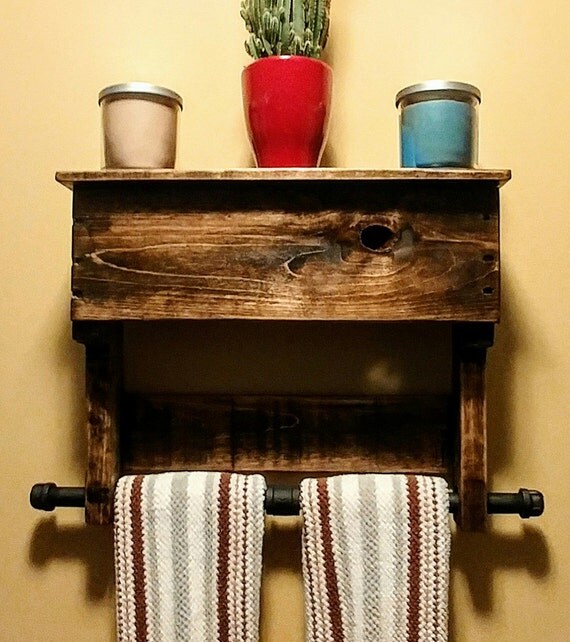 Items similar to Rustic Towel Rack pallet wood industrial urban on Etsy
