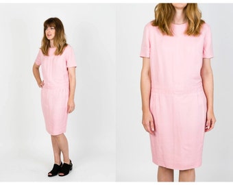 Vintage pink shift dress