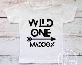 Wild one birthday shrt first birthday outfit boy wild one birthday shirt boys birthday shirt with name arrow birthday shirt monochrome shirt