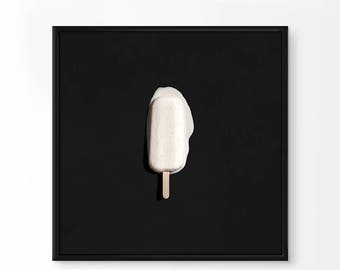 Modern Minimalist Ice cream photo, Photography Print , Modern poster, Modern Minimalist Black and white print, Contemporary poster