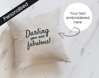 Personalized Pillow, Custom Pillow, Personalized pillows, Monogram pillow, Custom Text, Gift for Her, Pillow cover, Rustic, One of a Kind