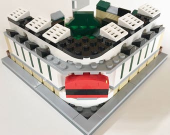 Mini Chicago Cubs Wrigley Field Custom Brick Set with Printed Instructions