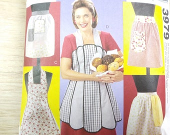 McCall's American Hostess sewing pattern #3979 vintage style women's apron sizes 8-22