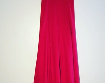 Full Length Wool skirt Red Vintage skirt