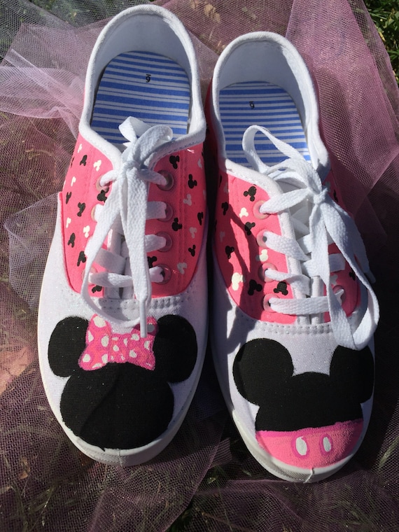Items similar to Mickey  and Minnie mouse  shoes  on Etsy