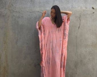 Hand Dyed Very Long Kaftan simple Dress, stylish, Elegant, Miami,lbiza,Holiday Dress,summer party dress,loose fit,Vacation,Sharon dress,