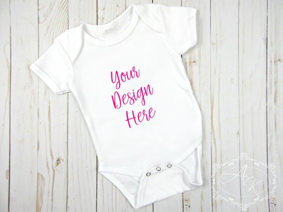Download Blank White Baby Onesie Product Mock up Styled Product