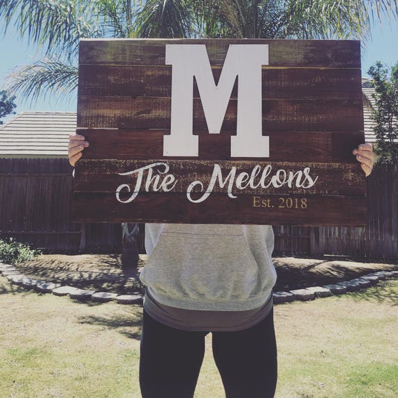 Custom Wood Sign Est. sign family sign wedding gifts