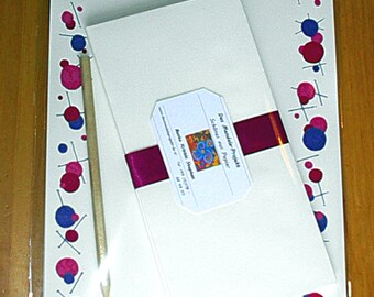 Letter writing paper set "Point, Point, Comma, Line"