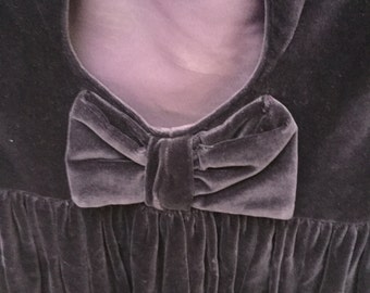 Velvet vintage Laura Ashley deep purple dress