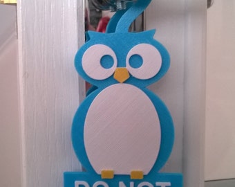 DO NOT DISTURB childs Owl door hanger, suitable for birthday, Christmas or anytime gift / keepsake
