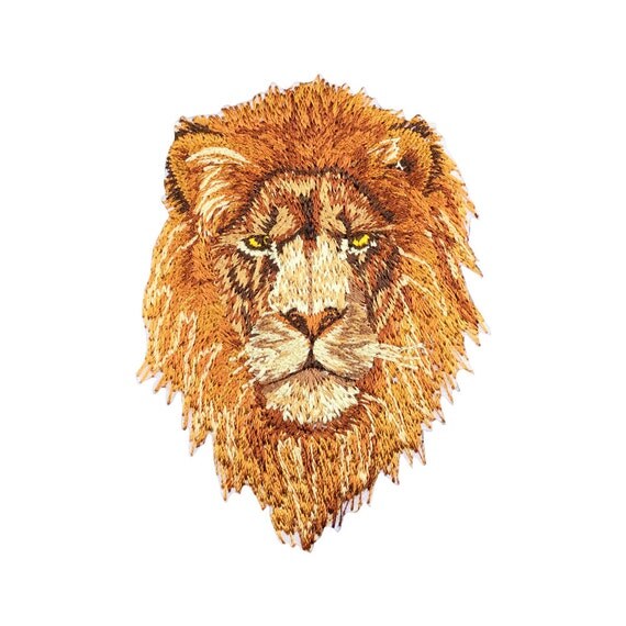 Lion Patch Full Embroidered Patch Animal Sew on Iron on